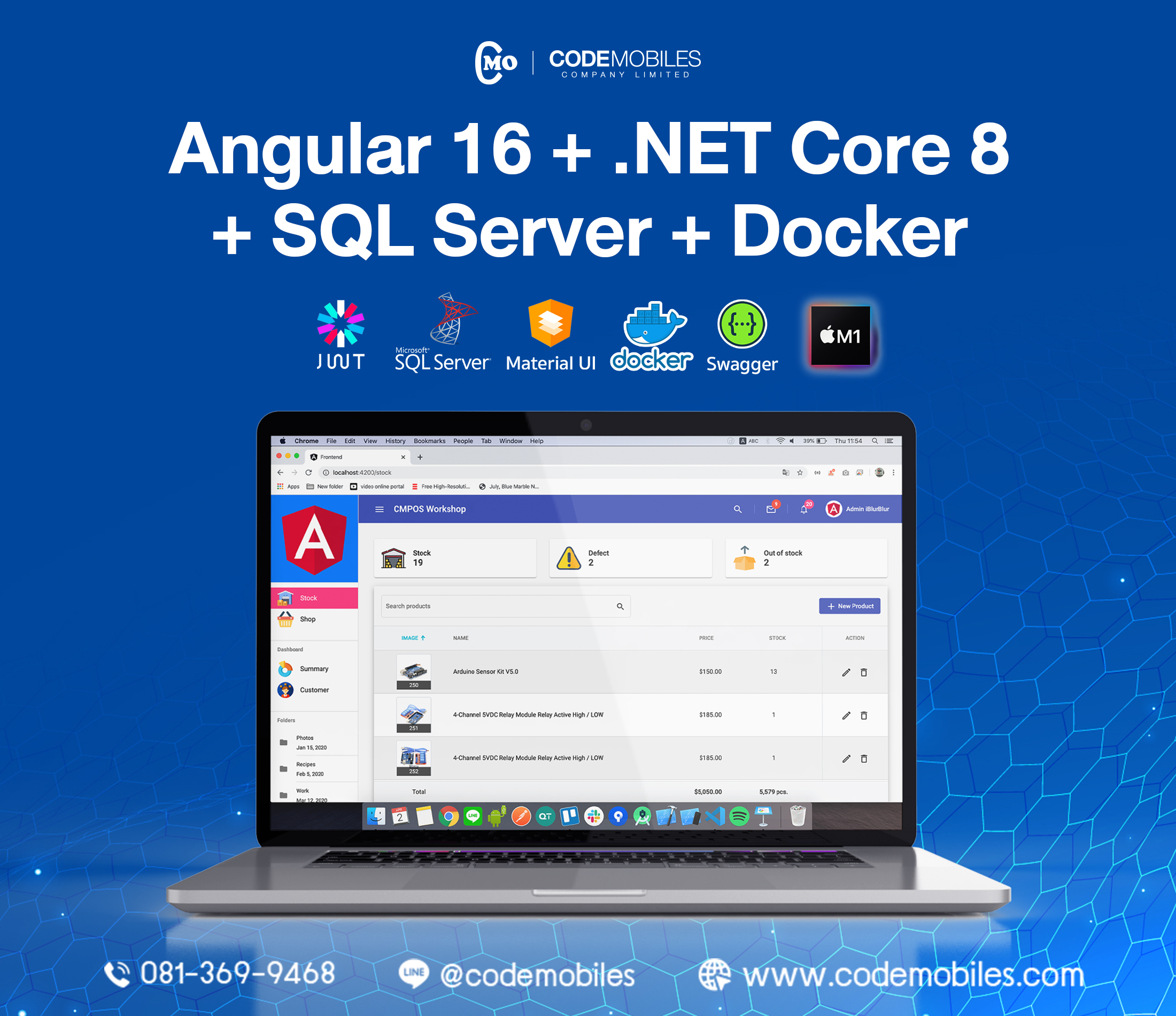 หลักสูตร Angular / ASP.NET CORE / SQL Server โดย CodeMobiles Co., Ltd.